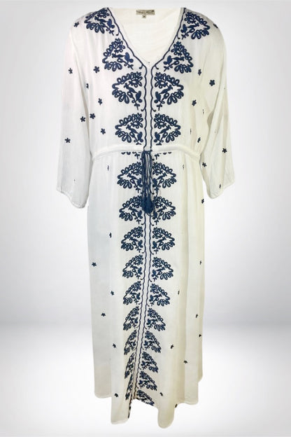 Rochie dama casual RL24, alb/gri