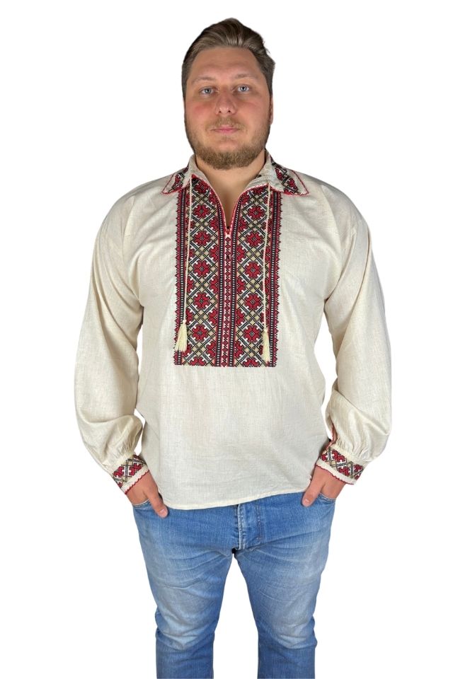 Ie barbati CPB3 bej/rosu
