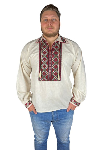 Ie barbati CPB3 bej/rosu