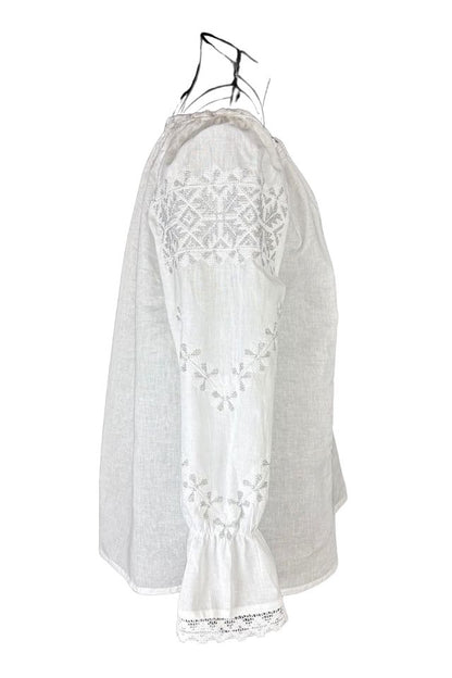 Bluza dama O25 alb/argintiu