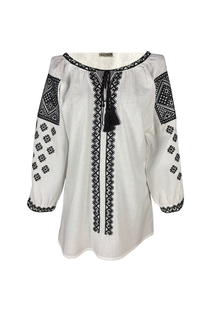 Bluza dama IL26 alb/negru