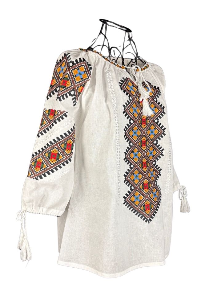 Bluza dama tip ie D24 alb/negru mahon