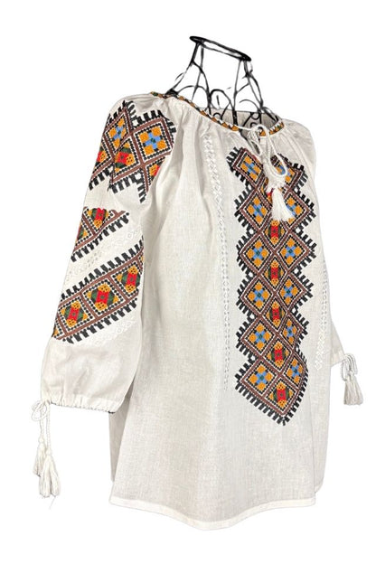Bluza dama tip ie D24 alb/negru mahon