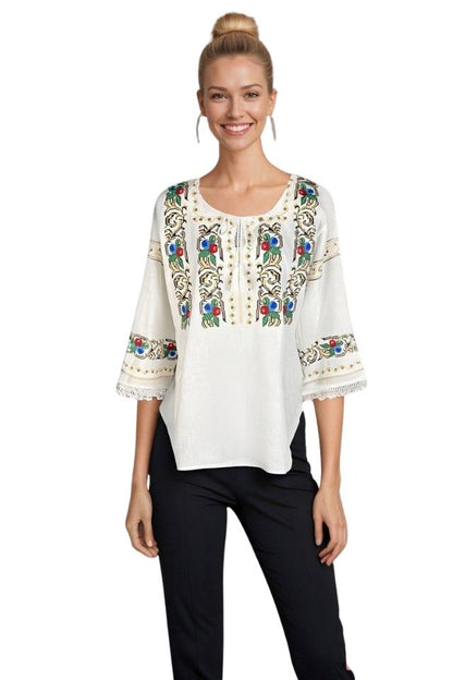 Bluza dama RS25 alb/galben