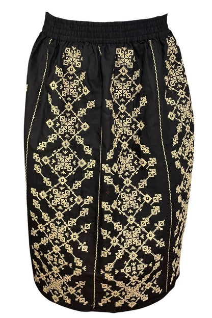 Fusta dama casual cu model FC2, negru/bej, 2XL