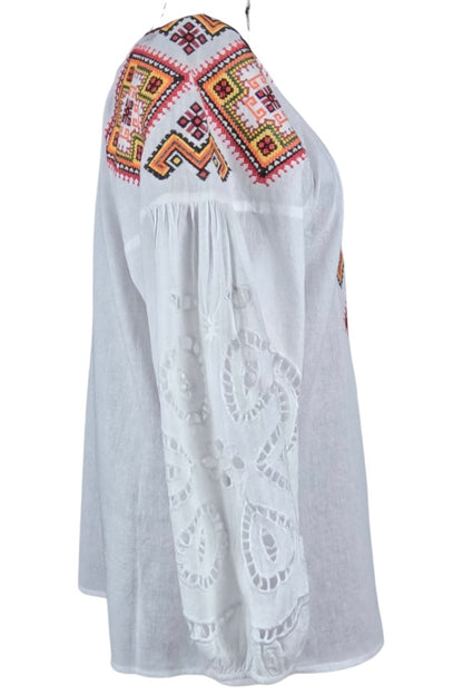 Bluza dama tip ie RD24, alb/galben