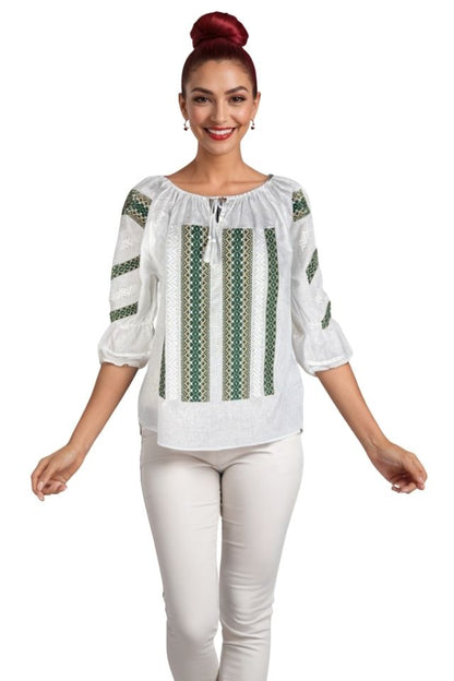 Bluza dama DEC alb/crem