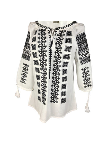 Bluza dama 2IU26 alb/negru