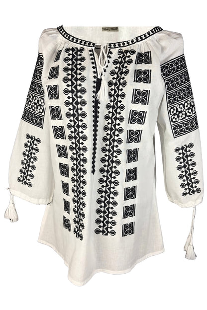 Bluza dama 2IU26 alb/negru
