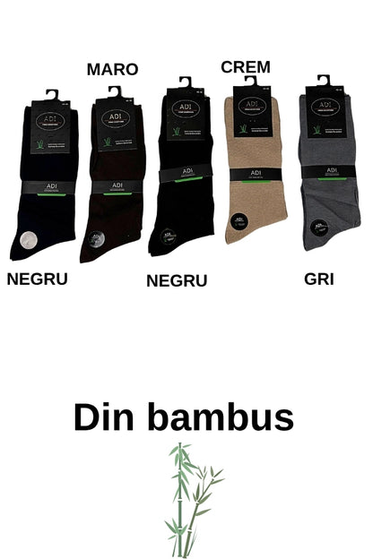 Sosete lungi din bambus set 5 bucati IL26 multicolor