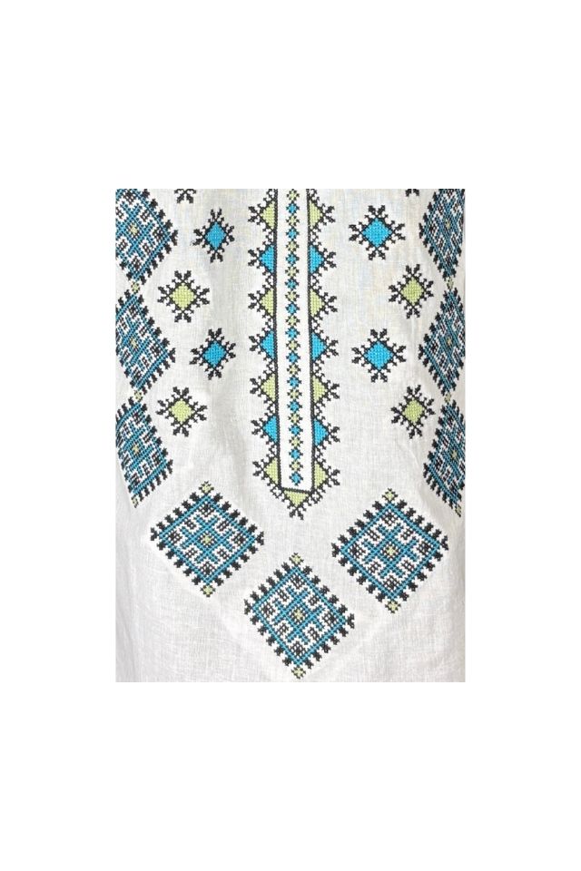 Bluza dama O25 alb/albastru deschis