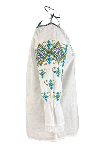 Bluza dama tip ie 257 alb/verde
