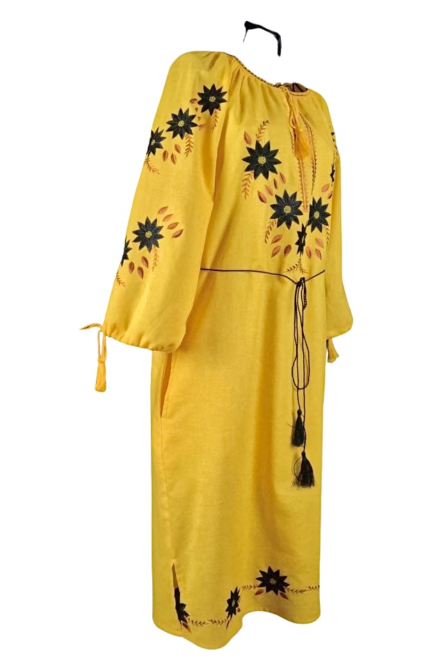 Rochie dama casual RDF, galben