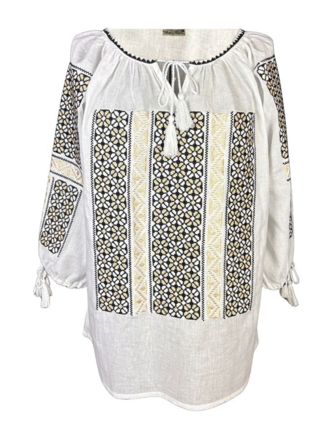 Bluza dama A26 alb/bej