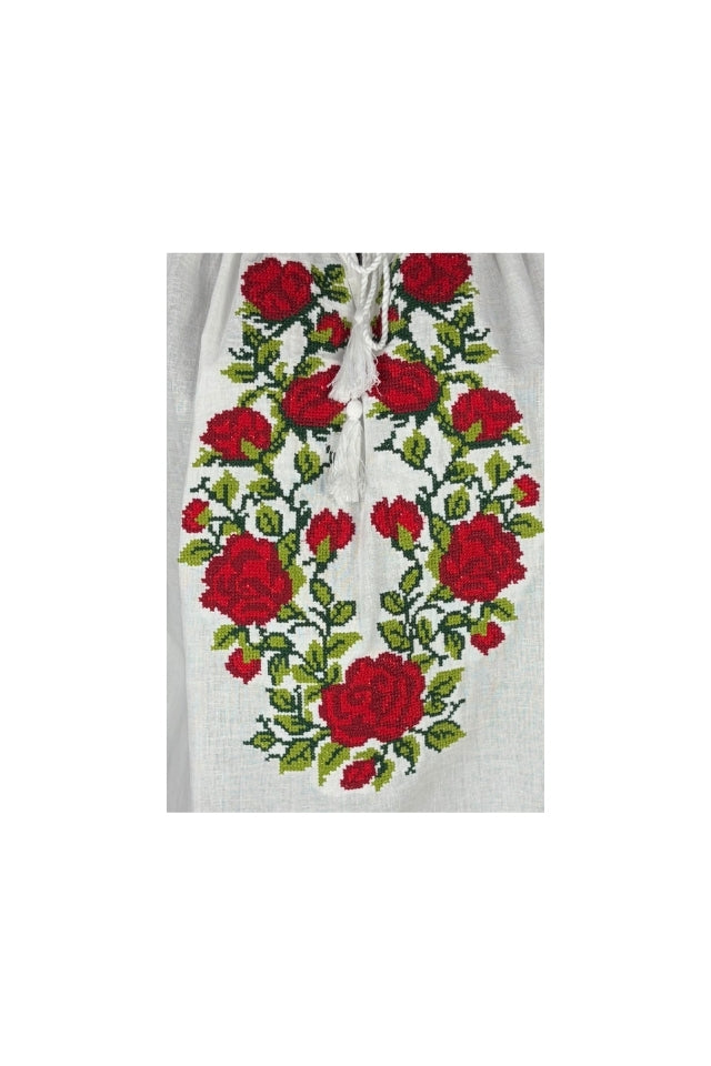 Bluza dama IL26 alb/rosu