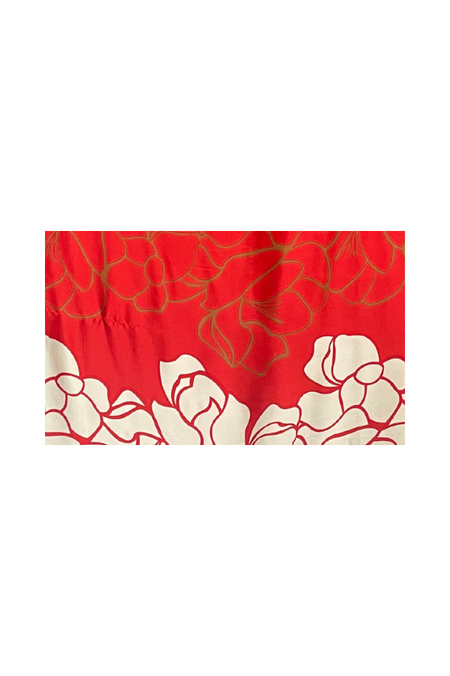 Esarfa tip sal dama 24E din matase vegetala cu atingere de matase fina, rosu/maro, 180 x 82 cm