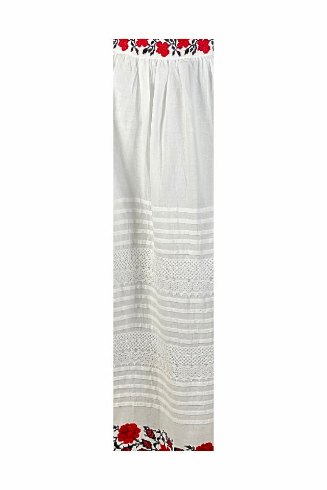 Fusta dama R24F, alb crystal/rosu