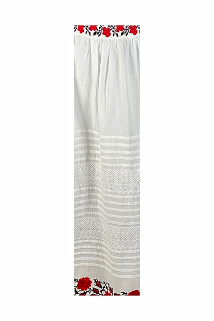 Fusta dama R24F, alb crystal/rosu