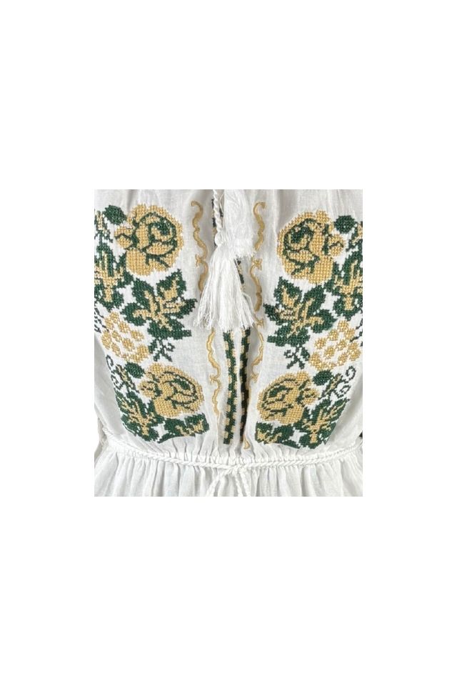 Rochie fete F26 alb/bej