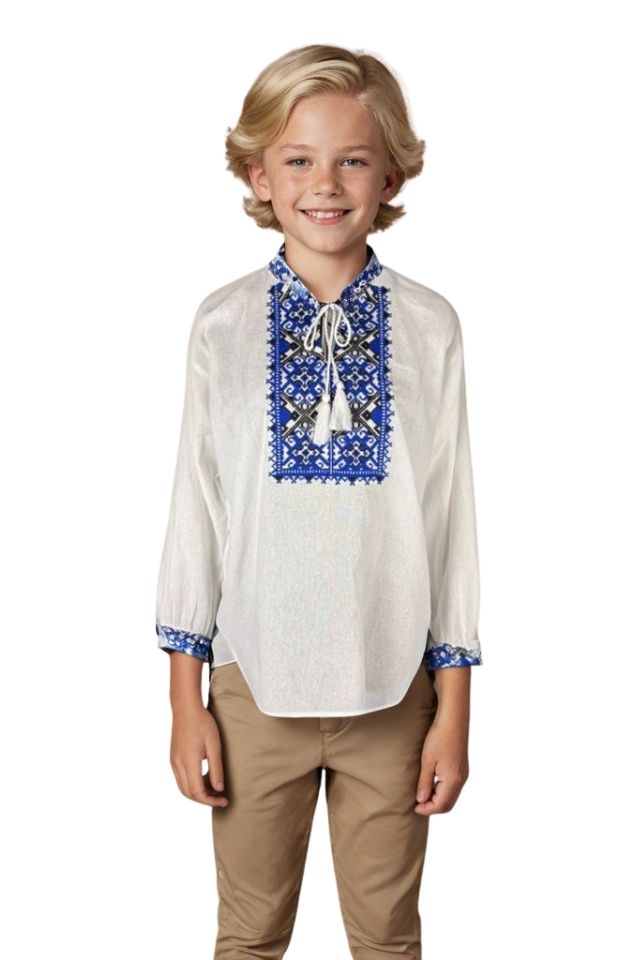 Bluza baieti CPB alb/albastru