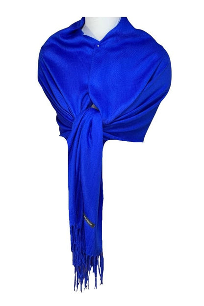 Esarfa tip sal din casmir,  albastru