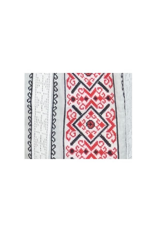Bluza dama tip ie 024, alb pur/rosu