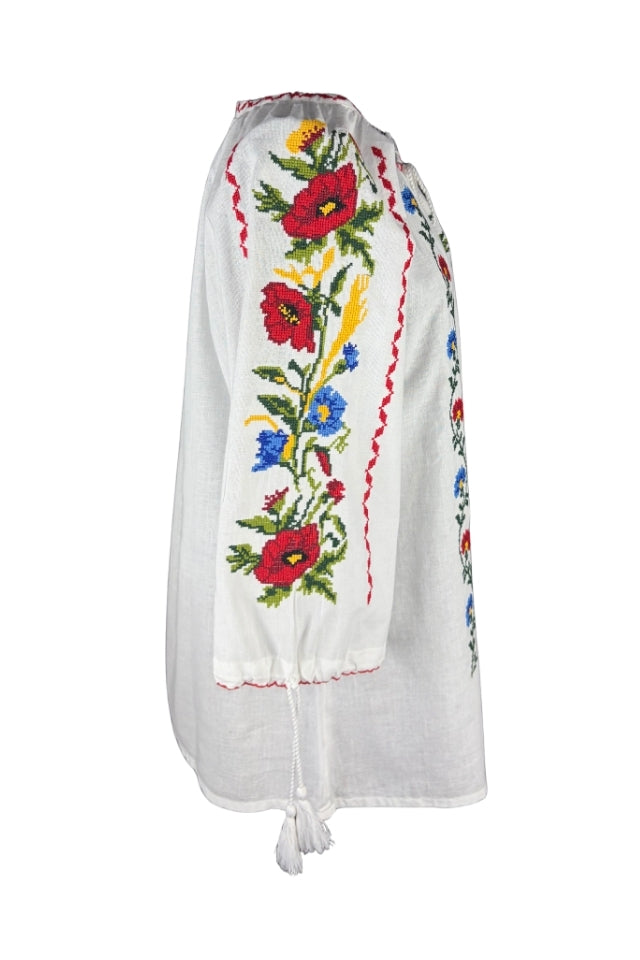 Bluza dama O26F alb,galben