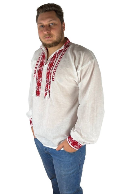 Ie barbati CPB3 alb crystal/rosu bordo