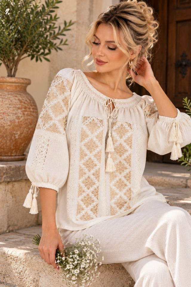 Bluza dama O26F bej