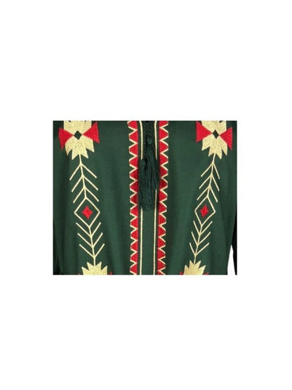 Rochie traditionala dama R25 verde/galben