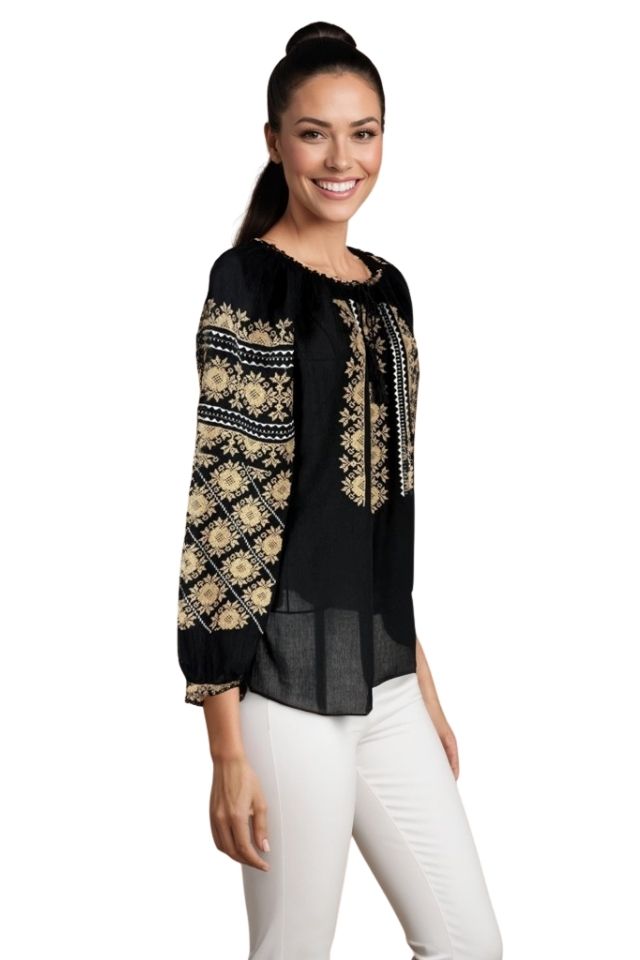 Bluza dama tip ie I26 negru/bej