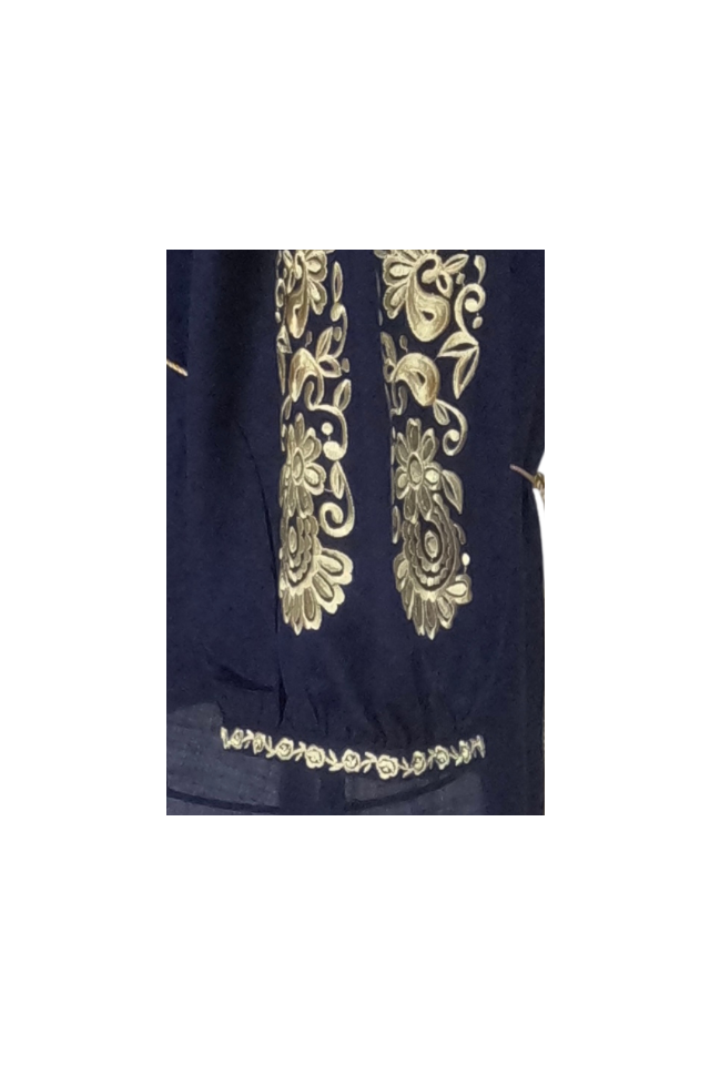 Bluza dama tip ie  R222, albastru/auriu