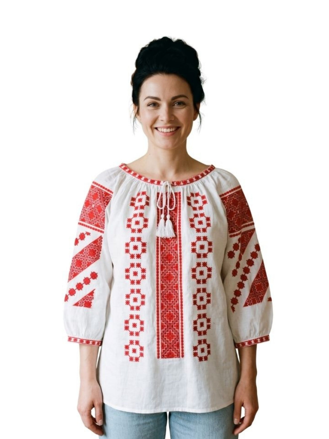 Bluza dama M26 alb/grena