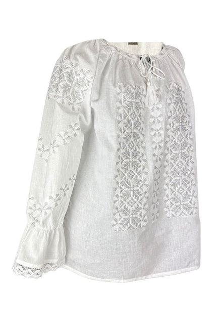 Bluza dama O25 alb/argintiu