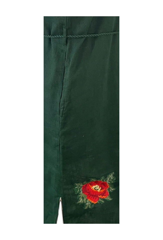 Rochie casual dama R777, verde/rosu