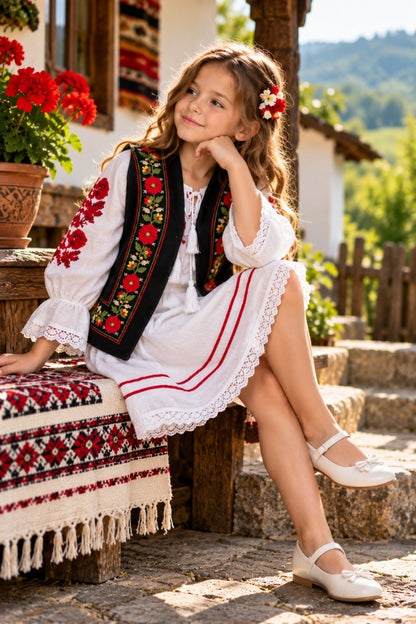 Vesta fete CPOF negru/galben
