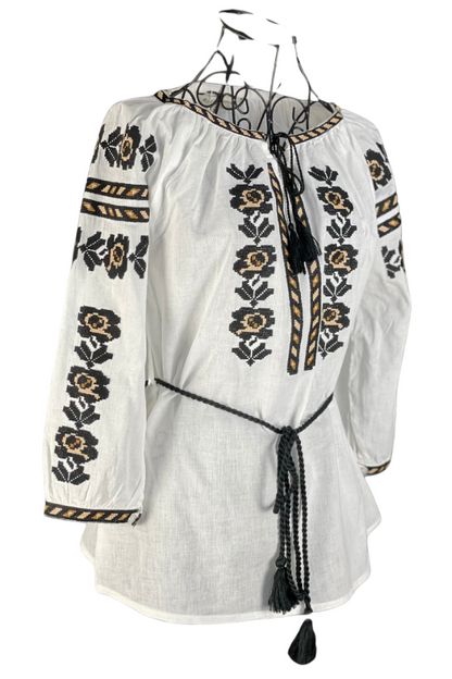Bluza tip ie dama R24, alb/bej