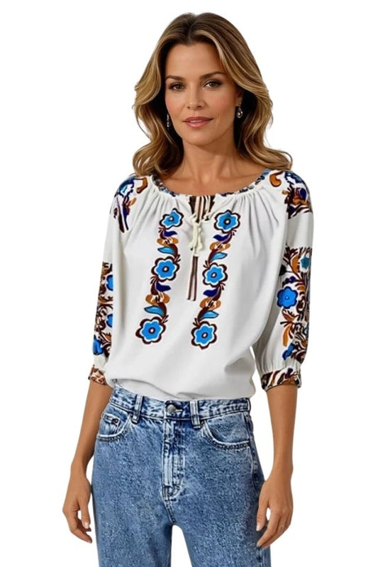 Bluza tip ie dama B2, bej/maro