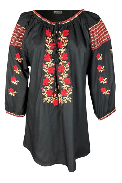 Bluza dama 2IU26 negru/rosu