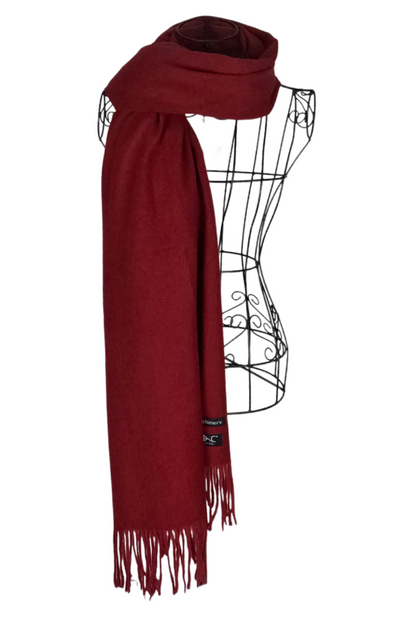 Fular dama uni 24U, 180x70cm, rosu bordo