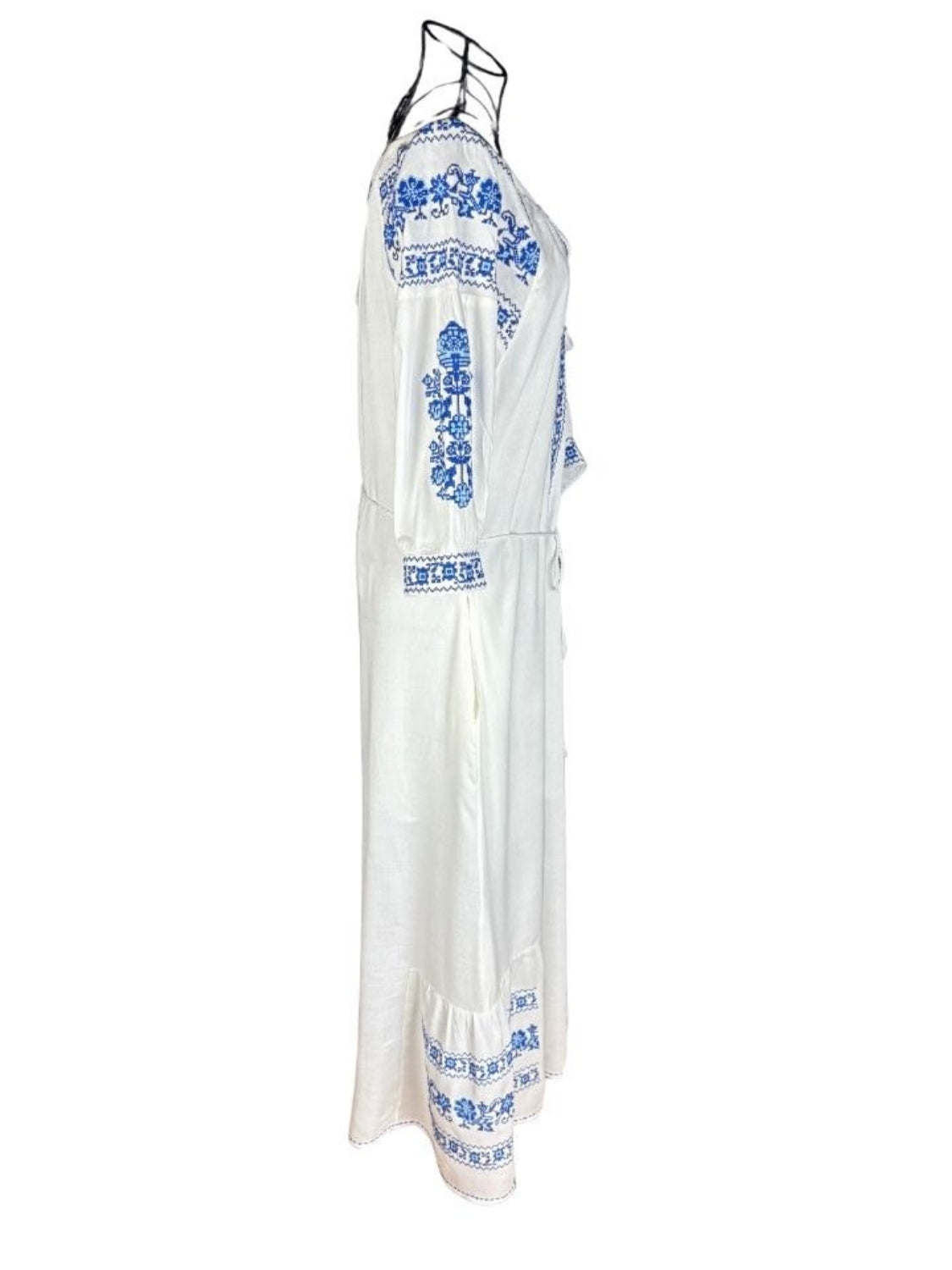 Rochie dama S25 alb/albastru