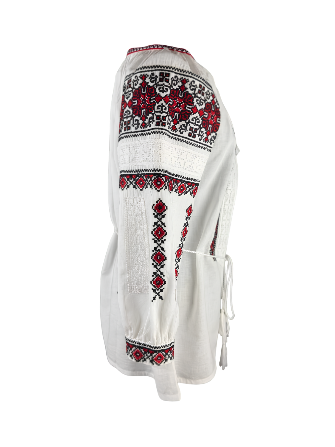 Bluza dama AU26 alb/rosu