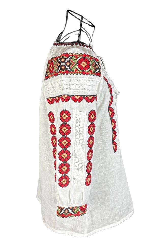 Bluza dama O25 alb/verde