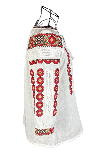 Bluza dama O25 alb/verde
