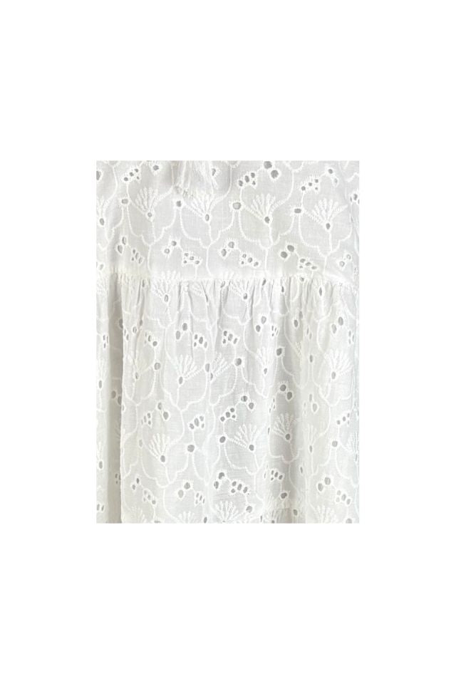 Rochie traditionala dama R25 alb/optic