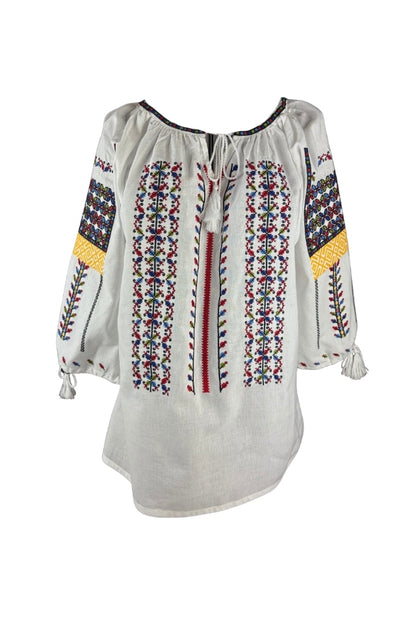 Bluza dama AU26 alb/galben