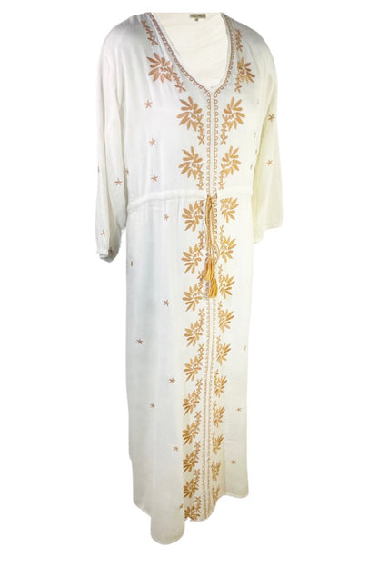 Rochie dama casual RL24, alb crystal/crem