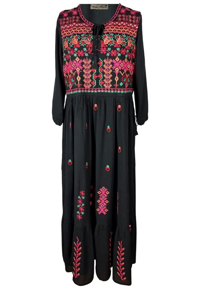 Rochie dama 025 negru/ciclam