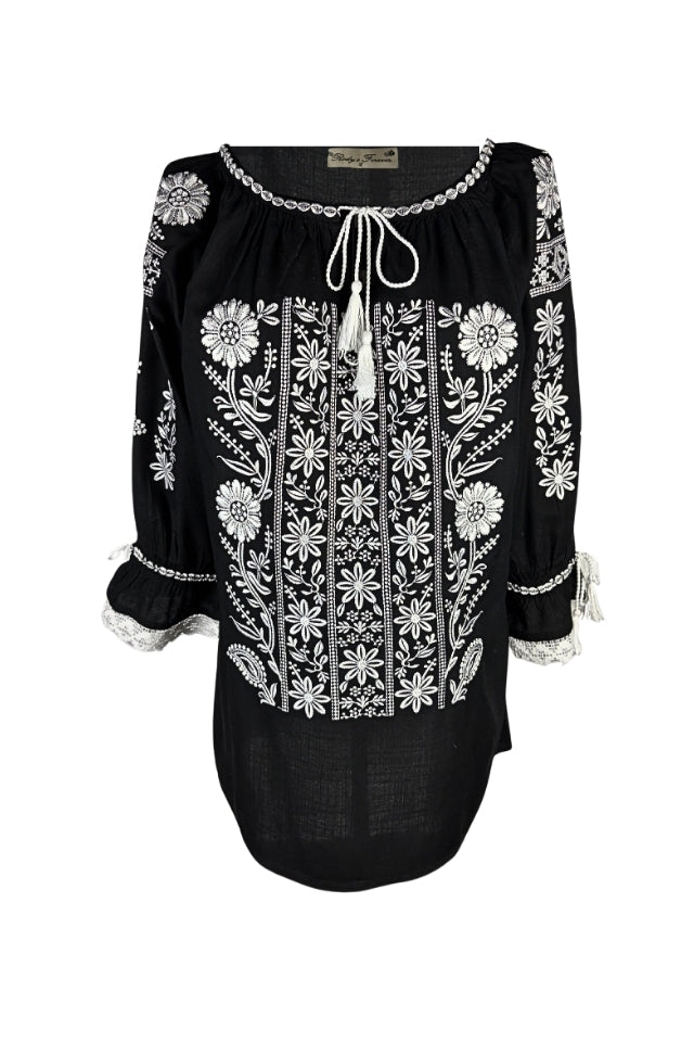 Bluza dama IL26 negru/alb