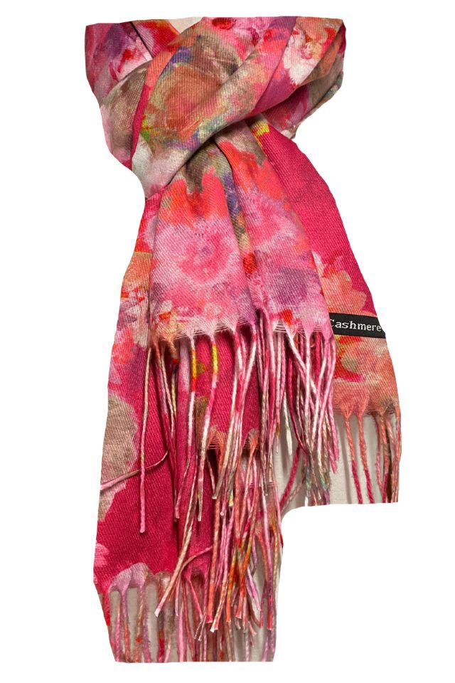Fular casmir dama F, Dacali, ciclam, 180 x 70 cm